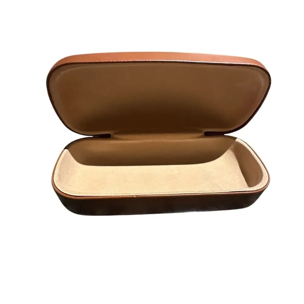LONGCHAMP Glasses/Sunglasses Hard Case Brown Tan